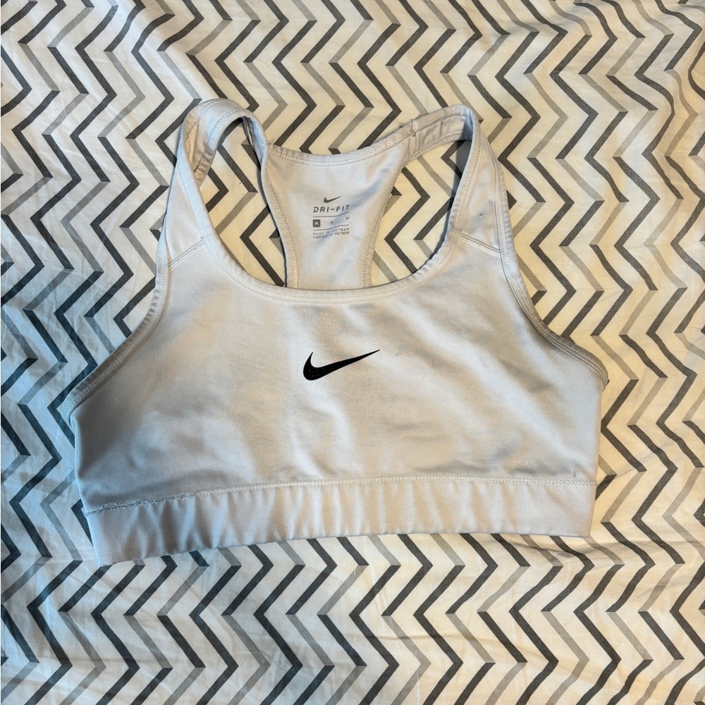 Nike Gray Sports Bra with Racerback Design